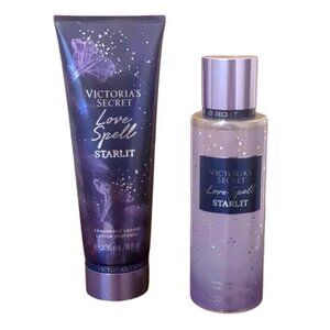 Victorias Secret Love Spell Starlit Fragrance Lotion & Mist‎ Set New